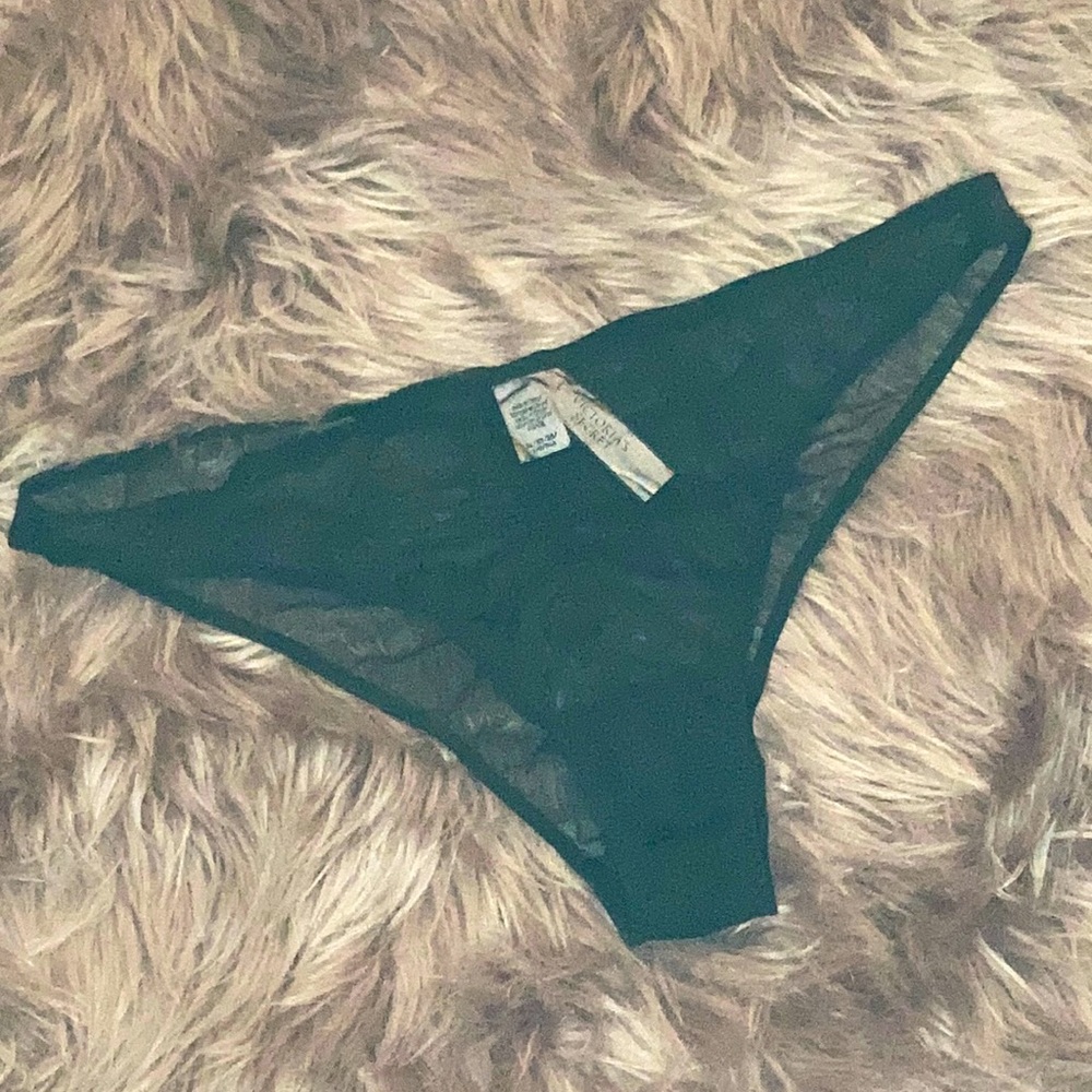NWT mesh black panties from Victoria’s Secret